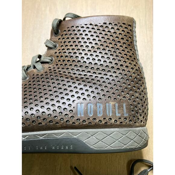 NOBULL High Top Trainer Brown Perforated Leather Shoes Mens 11 main image 7